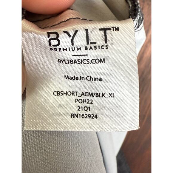 BYLT Premium Basics Coastal Boardshort Swim Trunks Shorts Camo Gray Black Men XL - Picture 10 of 11